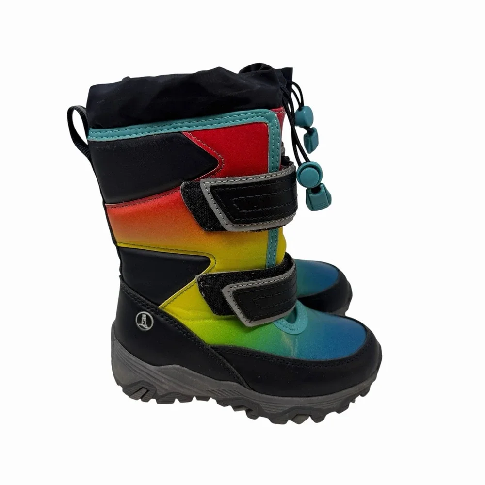 NEW! Lands End Boys Waterproof Snow Boots‎ Size 9M Kids, Multi-Color