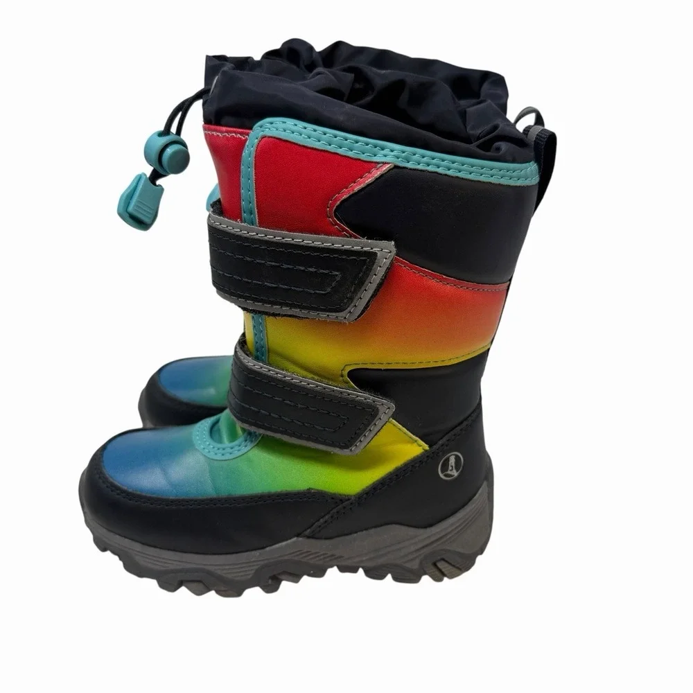 NEW! Lands End Boys Waterproof Snow Boots‎ Size 9M Kids, Multi-Color