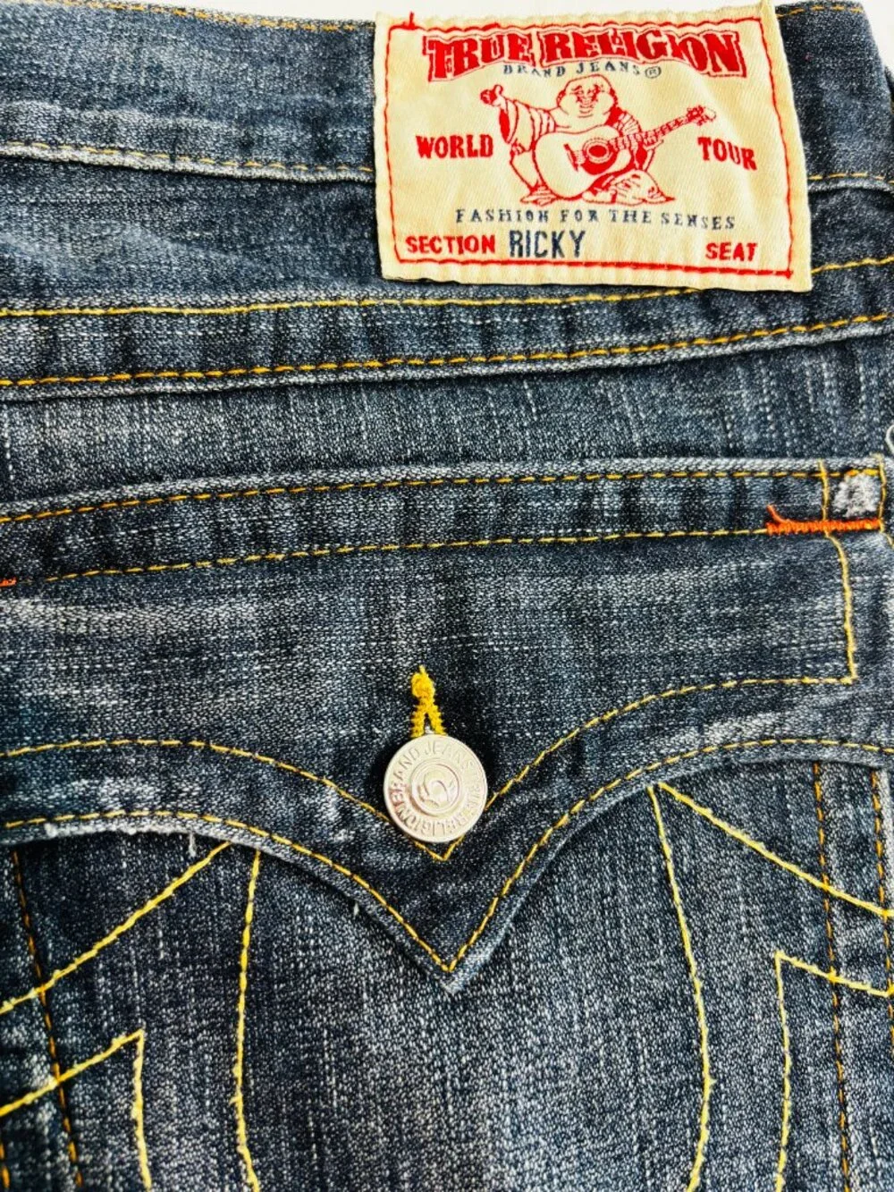 True Religion straight-cut jeans in size 38.
