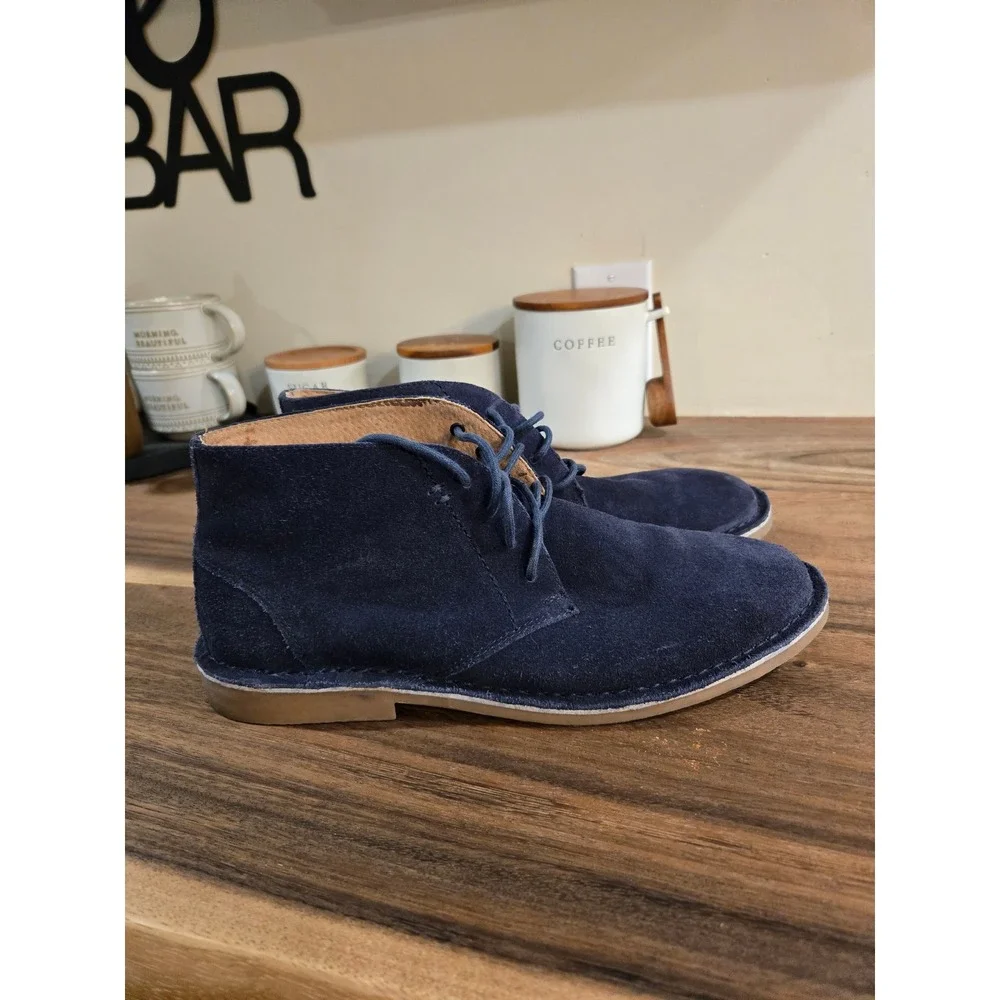 Nunn Bush Mens Dark Blue Suede Chukka Boots Size 9.5 M