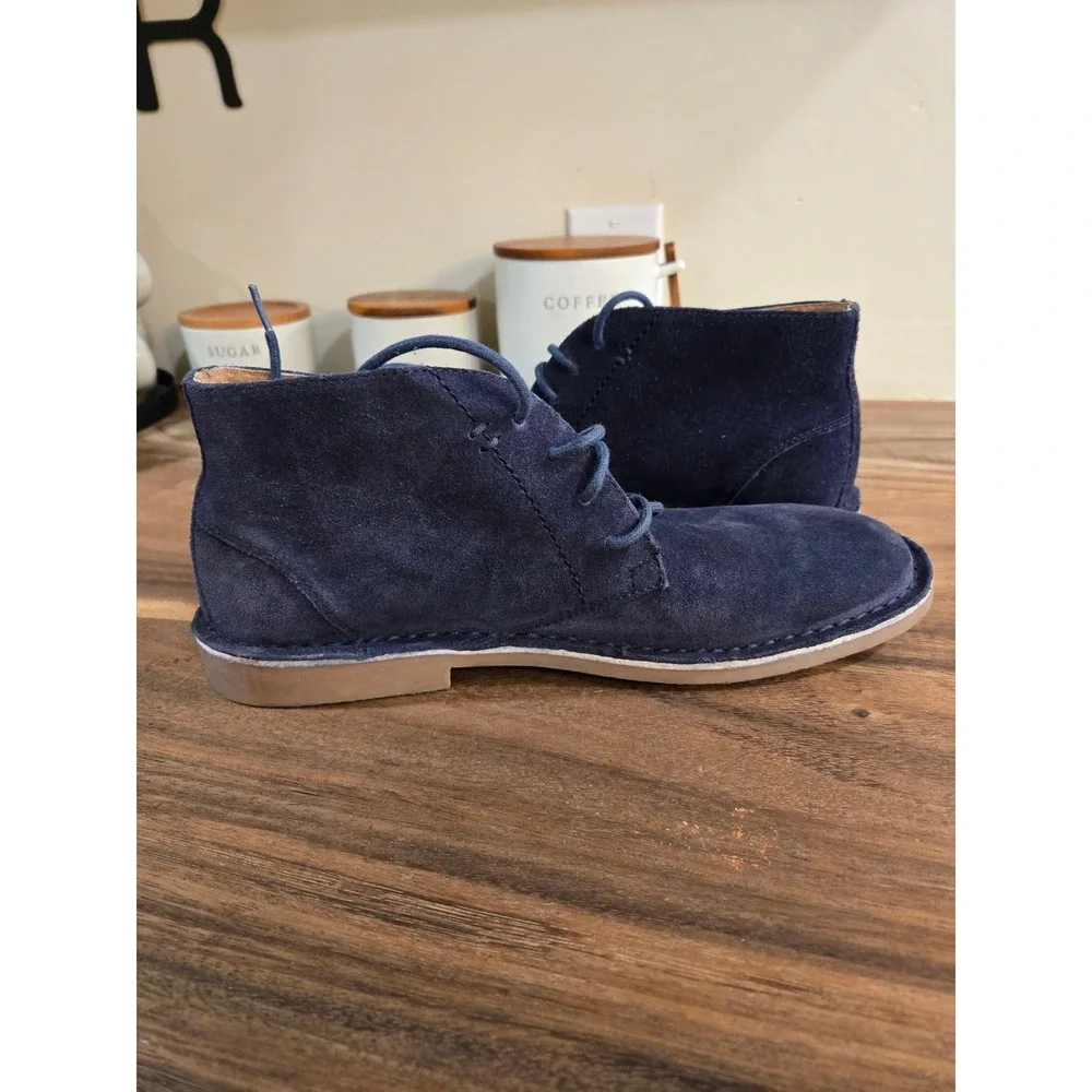 Nunn Bush Mens Dark Blue Suede Chukka Boots Size 9.5 M
