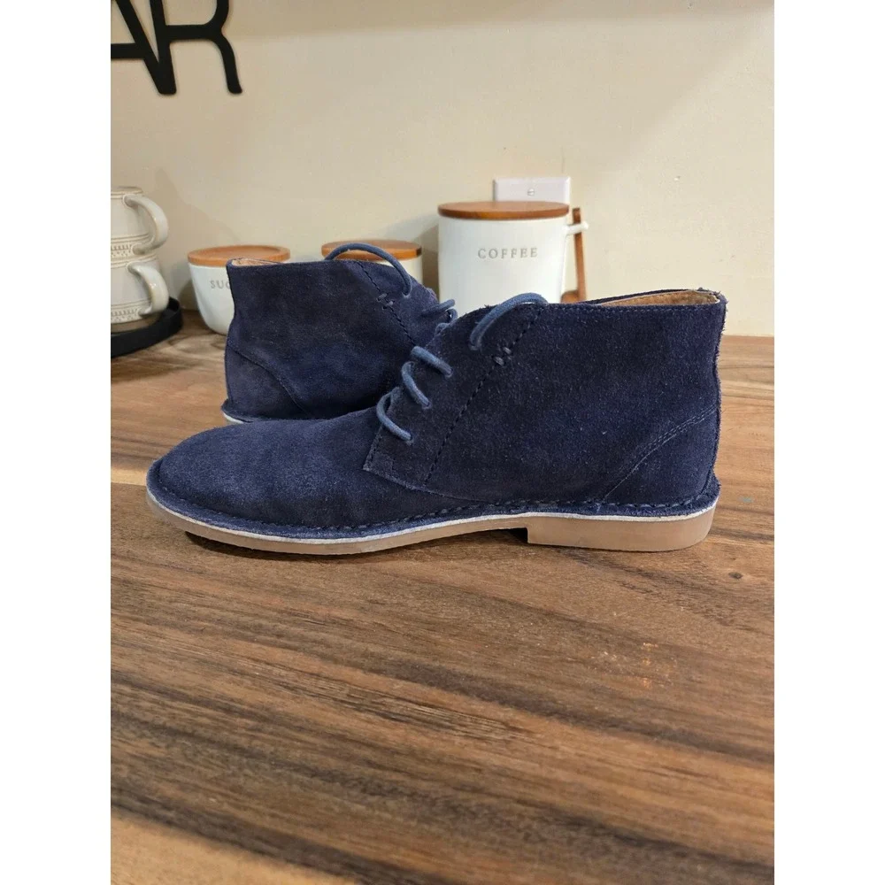 Nunn Bush Mens Dark Blue Suede Chukka Boots Size 9.5 M