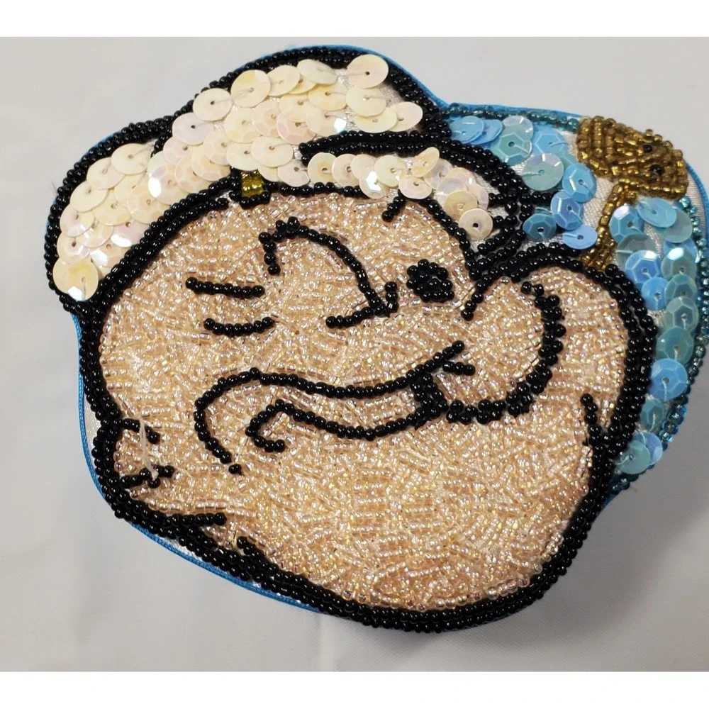 Popeye Silk Beaded Sequin trinket jewelry box