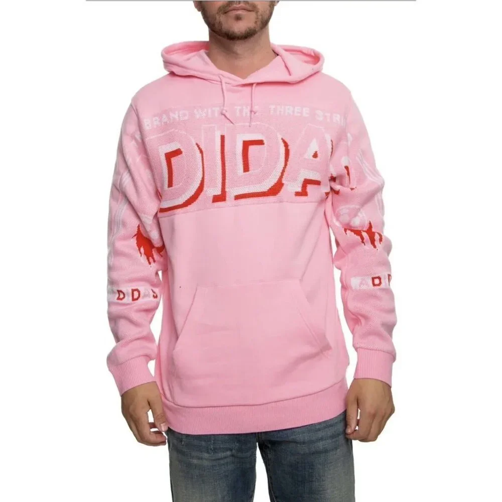 Adidas REAL SCARF Men‎ Hoodie Size M Pink Soccer