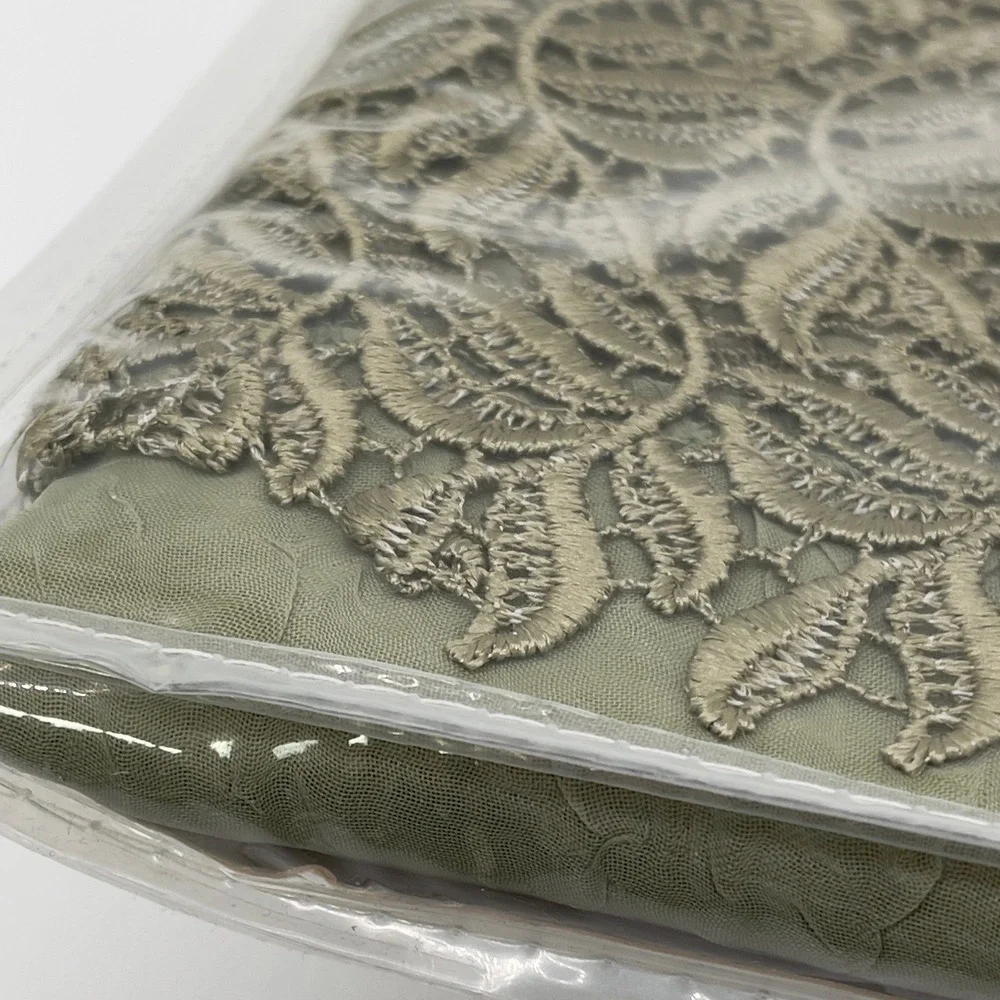 Vintage Crochet TOP Lace Curtain Panel Cottagecore Valance Ashley 50x 84 NOS