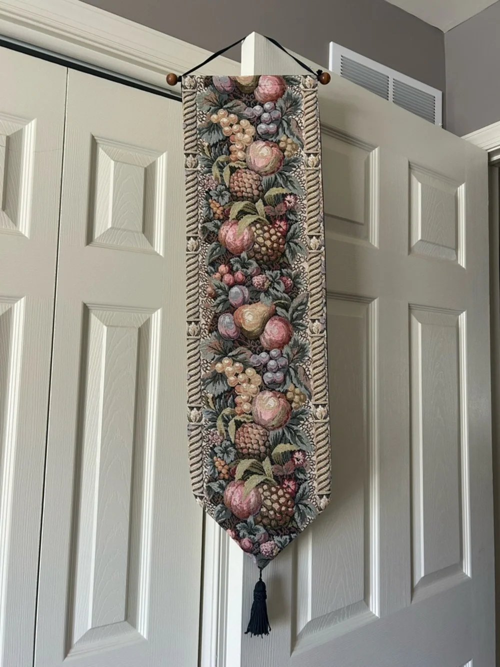 Fruit & Floral Tapestry Wall Hanging in Multi-Color