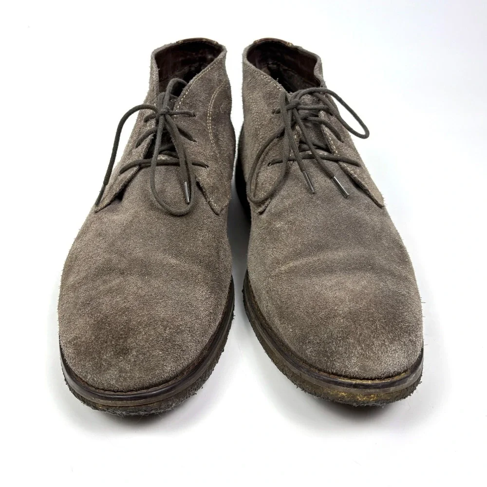 Johnston‎ & Murphy Copeland Chukka Boot Mens Sz 11M Gray Oiled Suede Lace Up