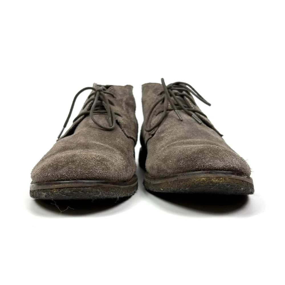 Johnston‎ & Murphy Copeland Chukka Boot Mens Sz 11M Gray Oiled Suede Lace Up