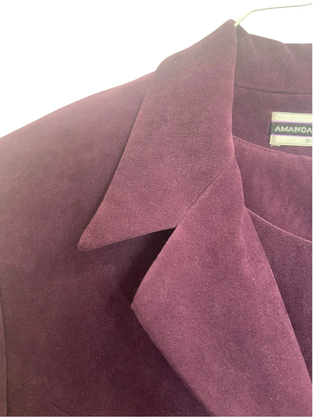 Amanda Smith Petites Purple Blazer Jacket Size 8P Longline Career