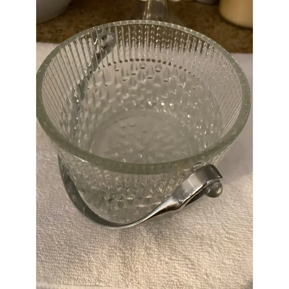 Vintage Teleflora France glass ice bucket