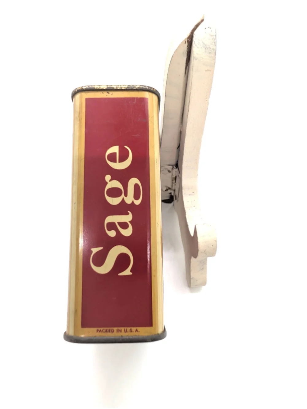Vintage A. Schilling & Co Sage Spice Tin - Gold Top - 2 oz