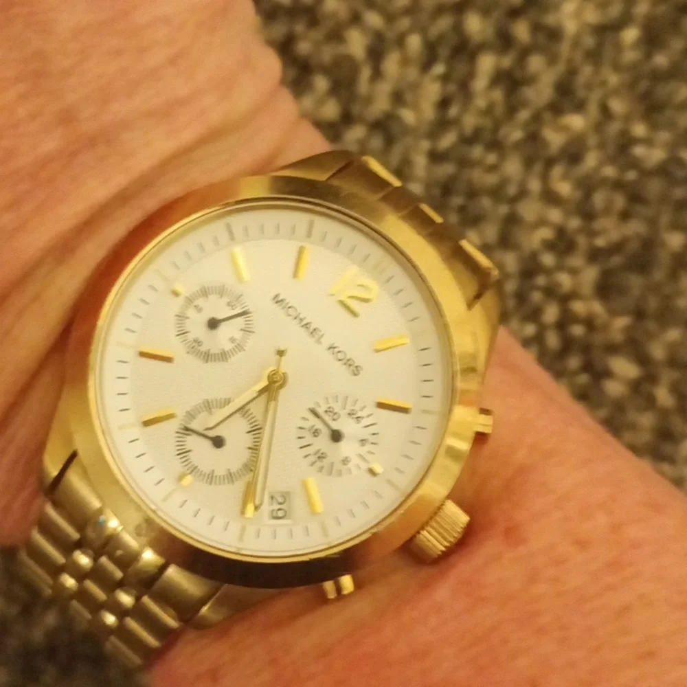 Michael Kors MK 5192 gold tone chronograph women's watch