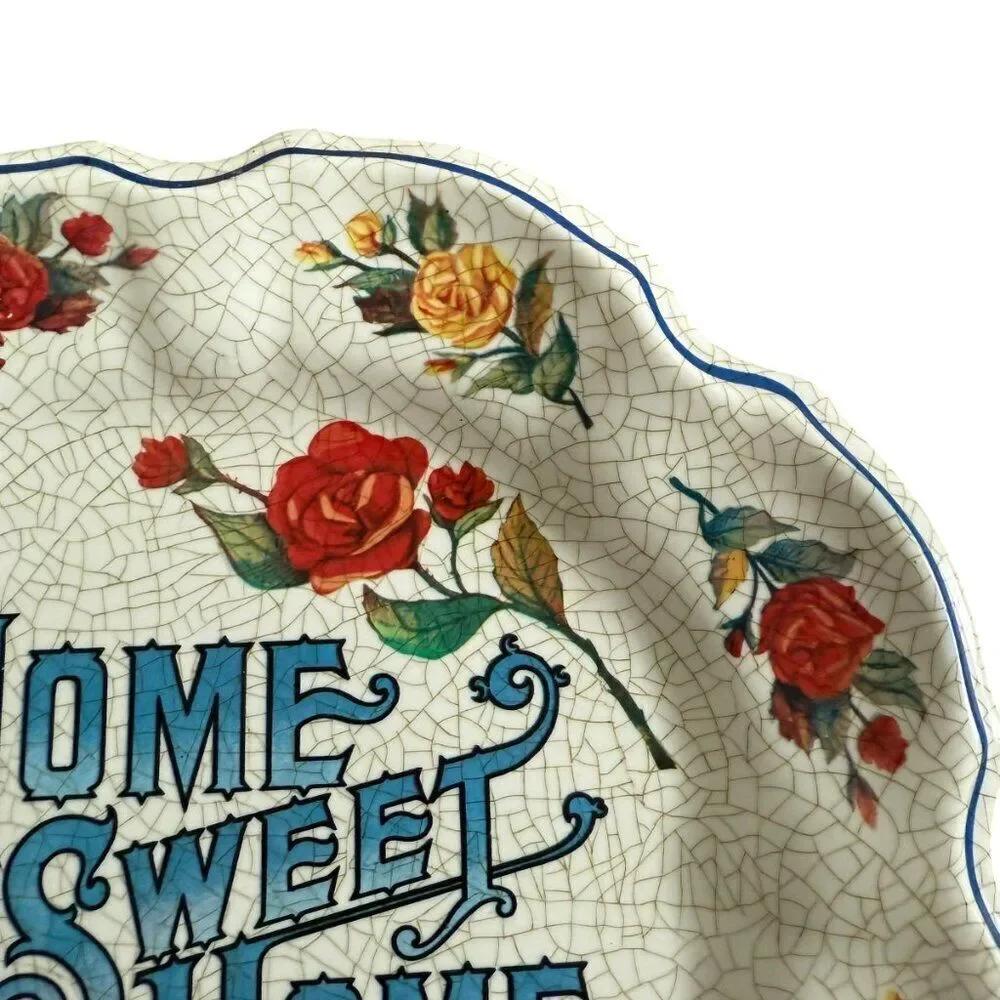 Lami Italy Plastic Melamine Wall Plate Hanging Decor Home Sweet Home Cottagecore