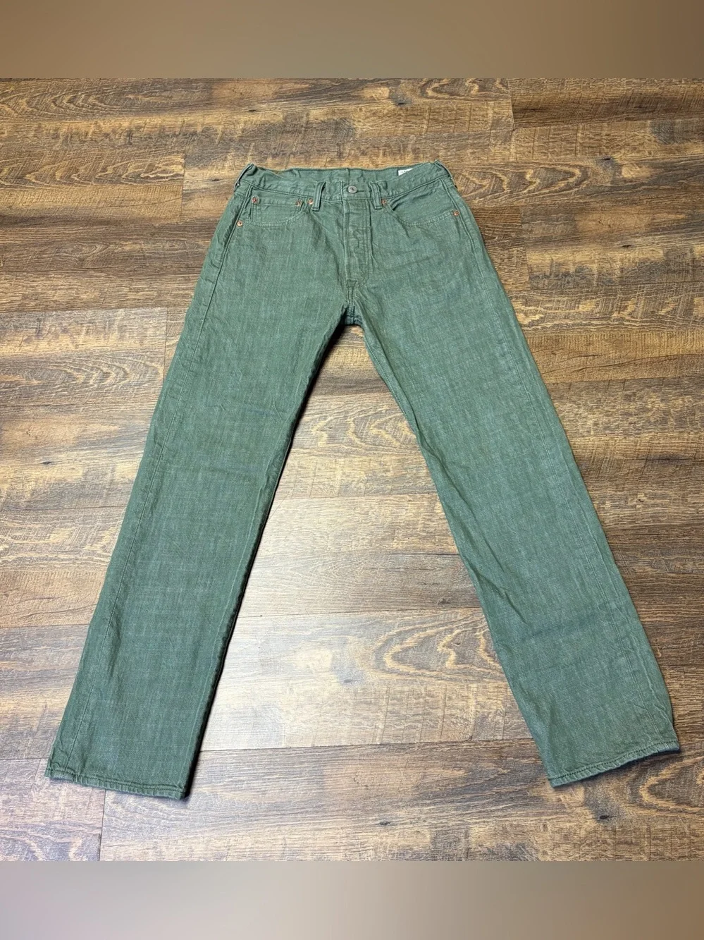Levi’s 501 Jeans Mens 32x34 (32) White Oak Cone Denim Green Retro