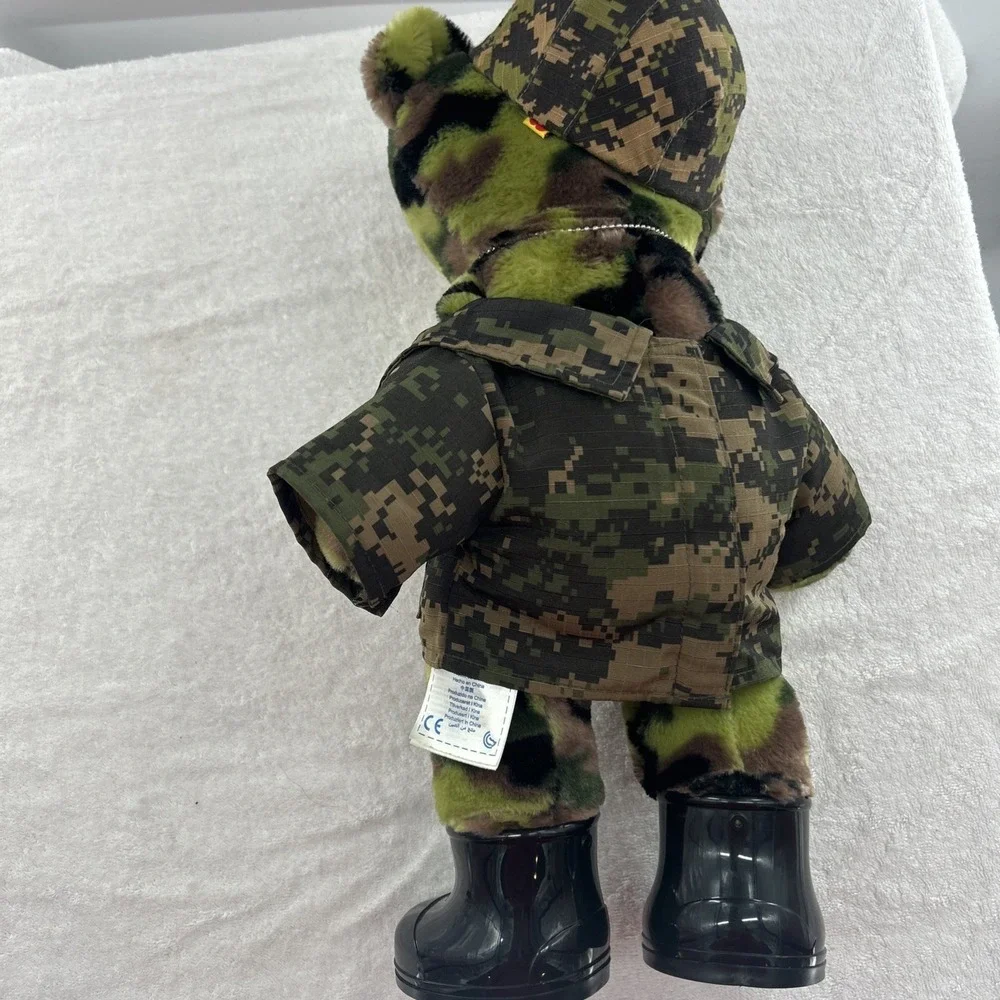 Build A Bear Workshop Camo Camouflage Teddy Bear Plush Stuffed Animal BAB 16