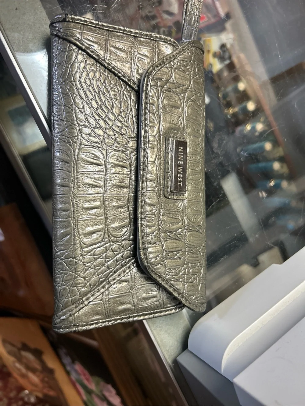 Nine West croc embossed