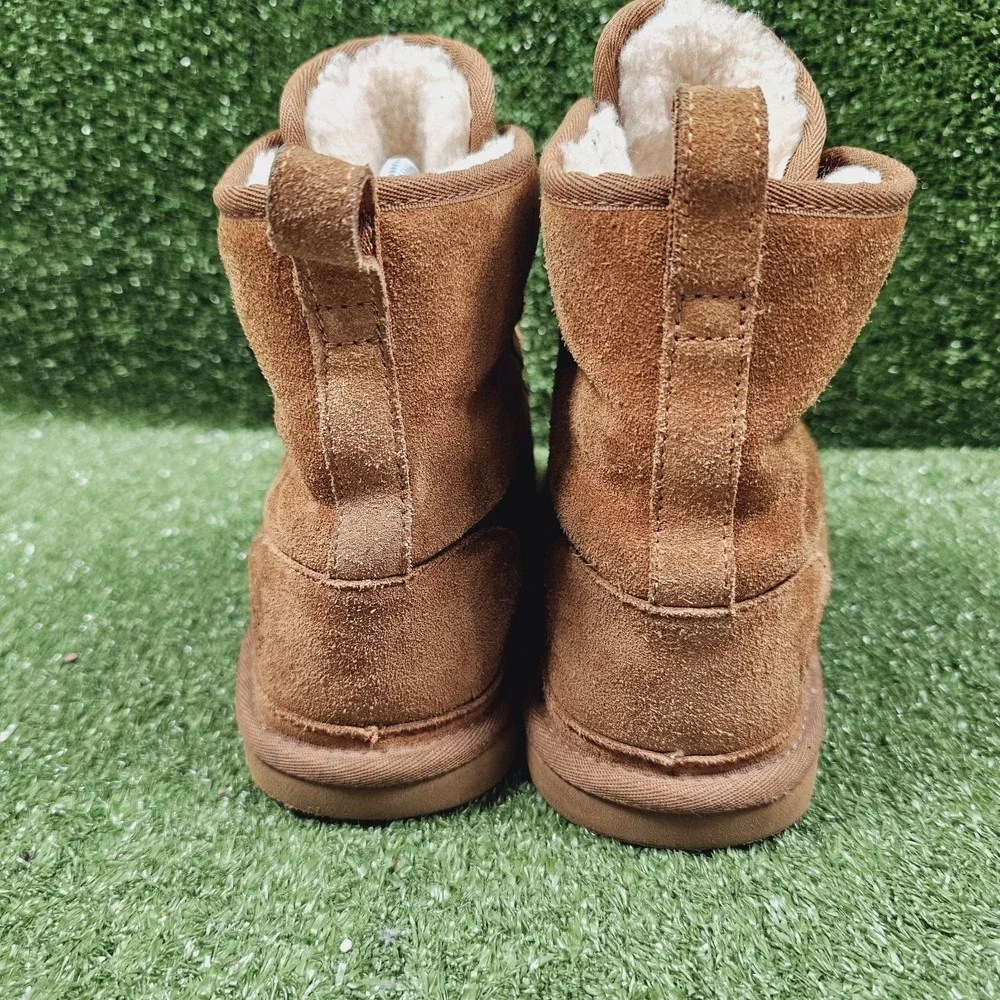 UGG Harkley 1016472 Brown‎ Suede Wool Lined Ankle Comfort Boots Mens Size 9