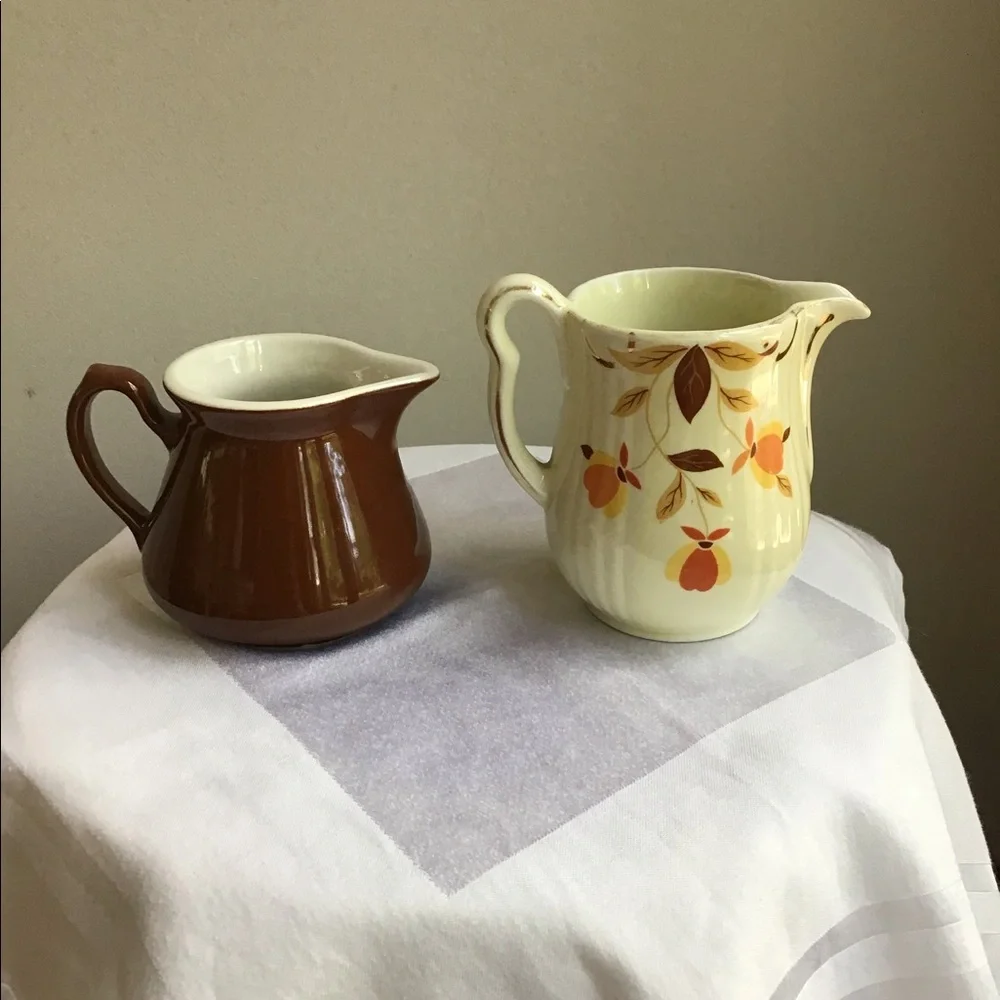 Vintage HALL Coffee Creamers‎ Bundle Set of 2 USA