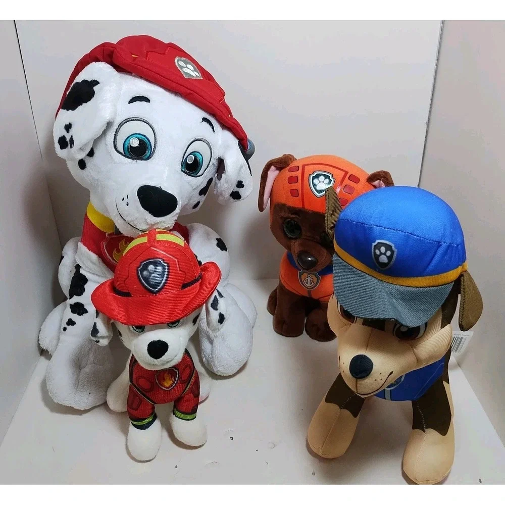 Lot Of 4 Paw Patrol Plush Marshall‎ X2 Chase Zuma Stuffed Animal Nickelodeon