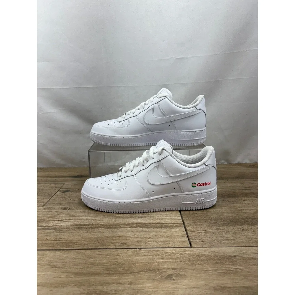 Nike Air Force 1 Low Castrol White Sneakers Casual Shoes Size 10.5