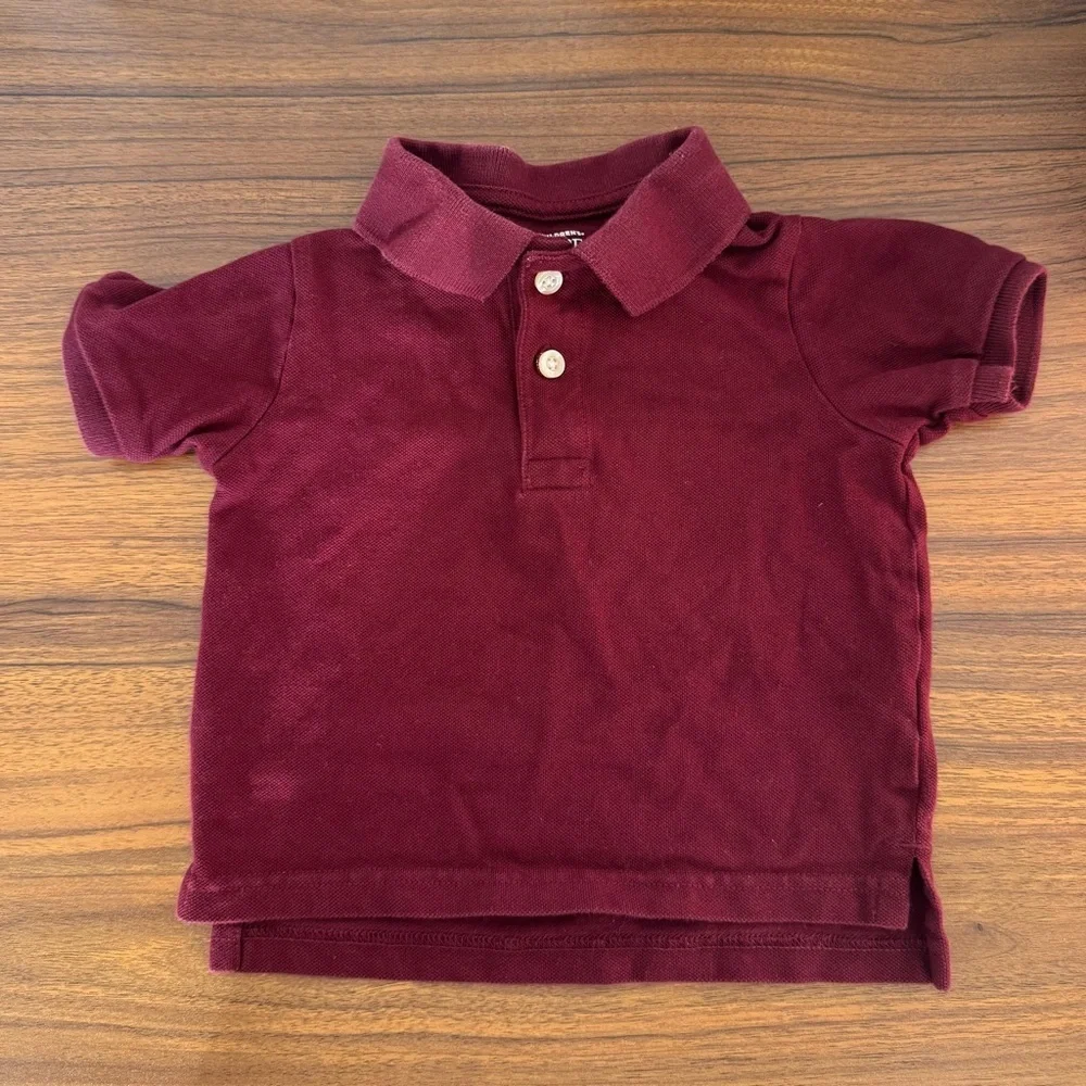 The Children’s Place Burgundy Kids Polo Shirt 18-24 Months 100% Cotton