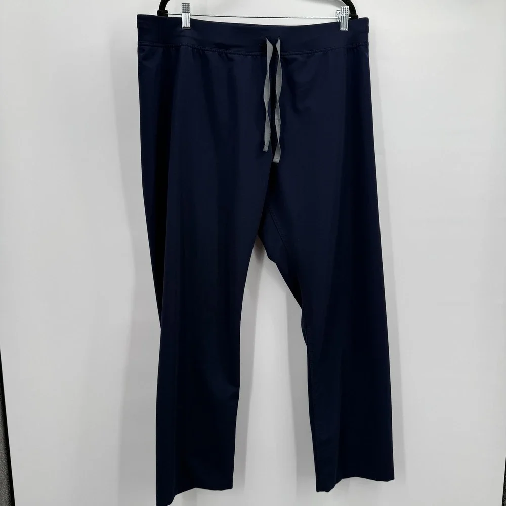 FIGS‎ Technical Collection Pants Mens XL Blue Navy Scrub Drawstring Straight Leg