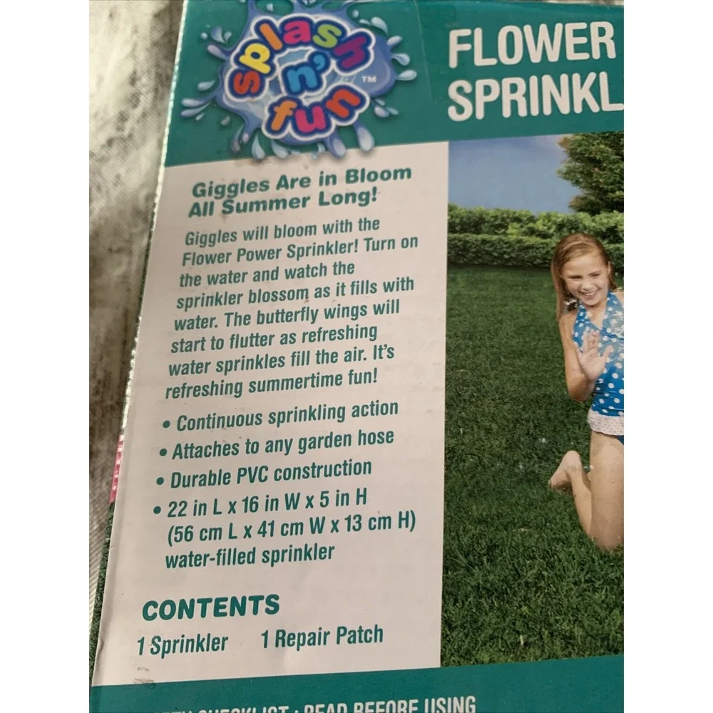 Flower‎ Power Butterfly Yard Sprinkler Summer Summertime Water Fun