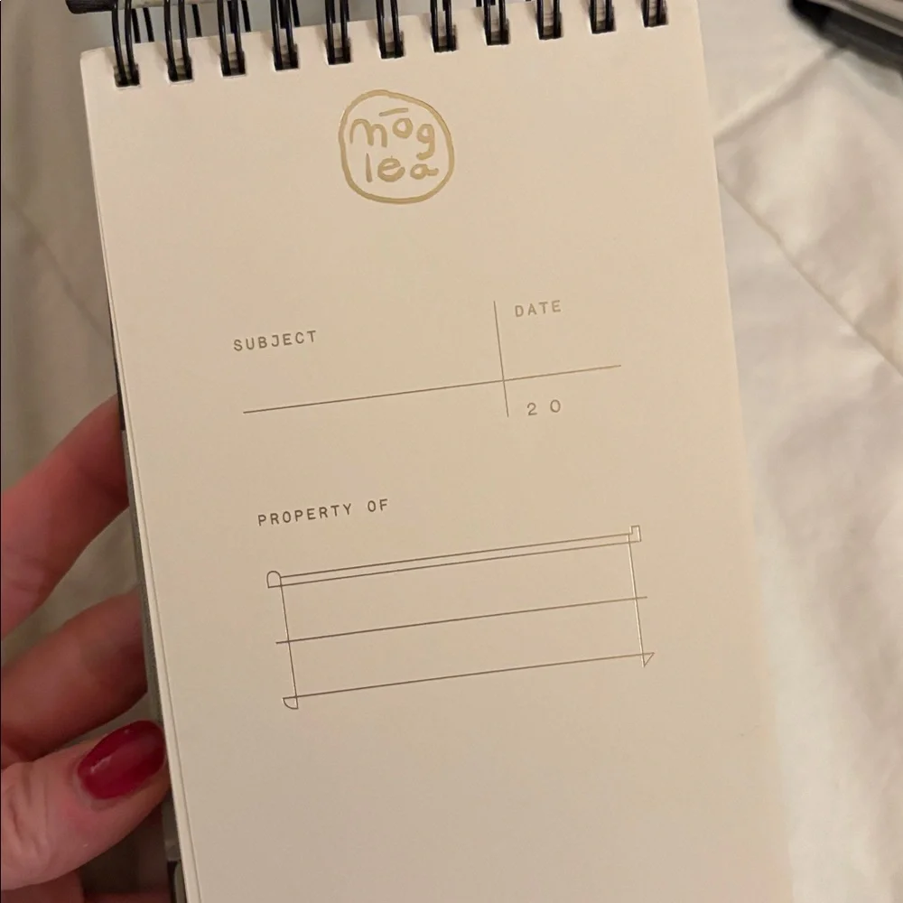 New Slim Notebook BY MOGLEA Row Design‎ Hand painted 4 x 9 inch
