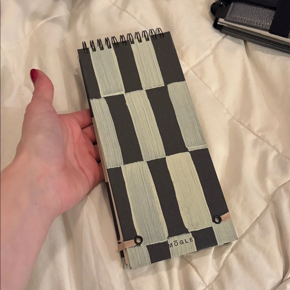 New Slim Notebook BY MOGLEA Row Design‎ Hand painted 4 x 9 inch