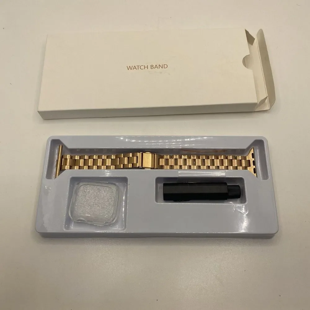 OMIU Thin Band‎ Compatible with Apple Watch 40-49mm Stainless Steel Rose Gold