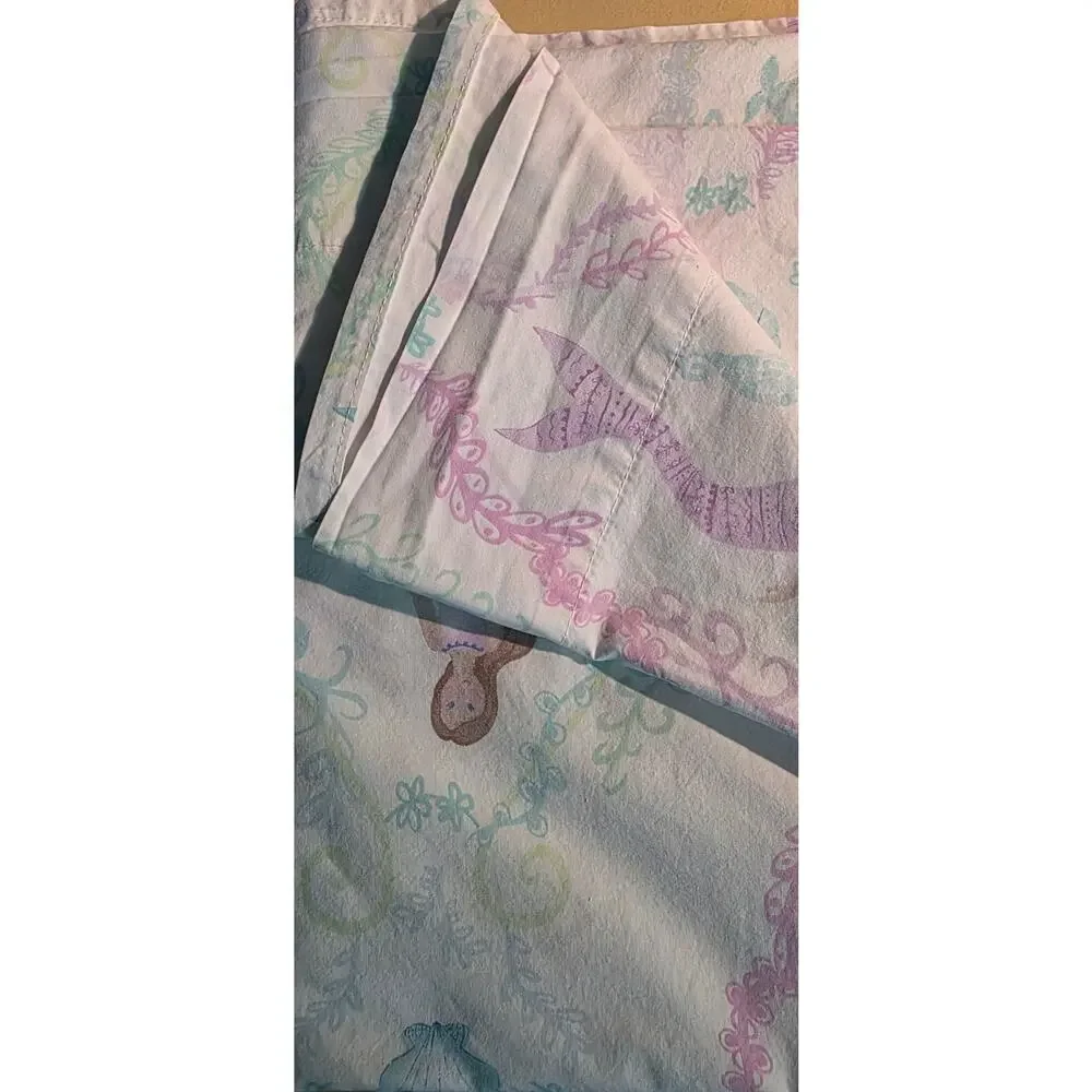 Pottery Barn Kids Queen Bailey Mermaid Flat Cotton Sheet