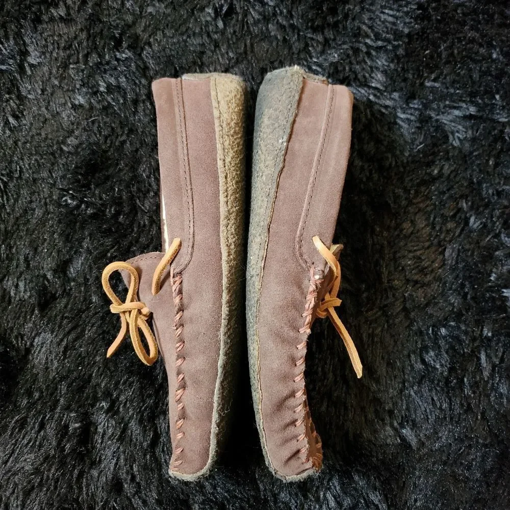 Lands' End Brown Suede Loafers
