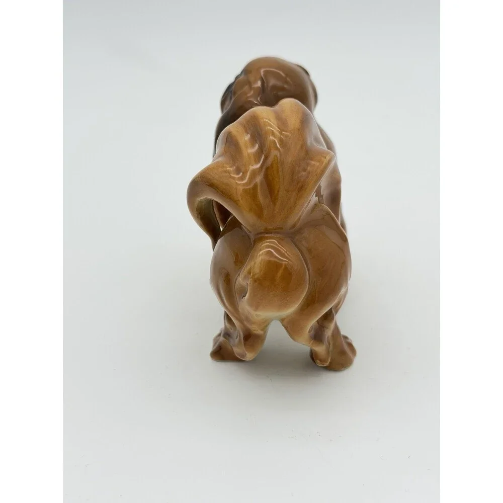 Hutschenreuther Porcelain Germany pekinese Dog Glossy Painted Figurine Brown