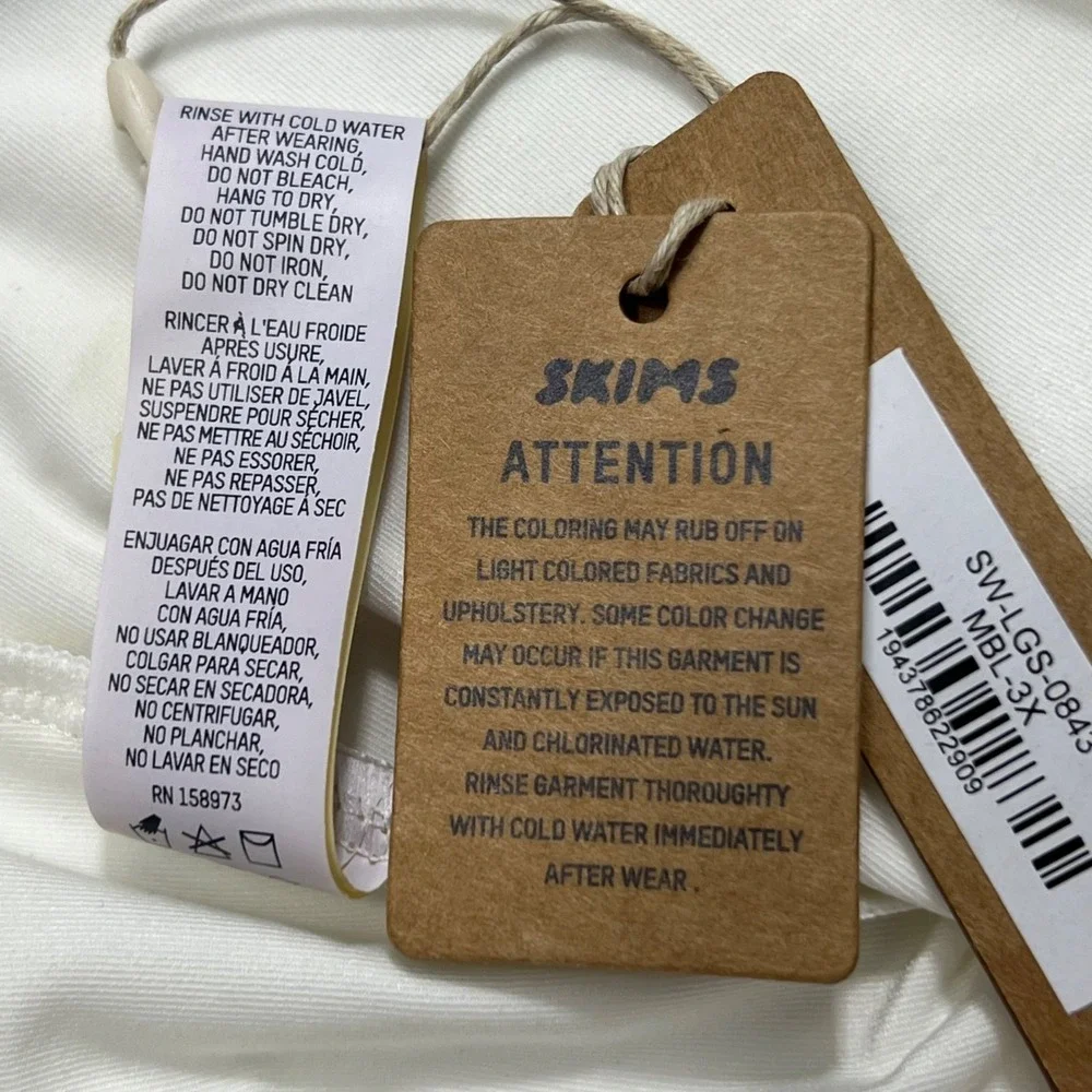SKIMS Swim Long Sleeve Shirt Rash Guard Marble 3X
