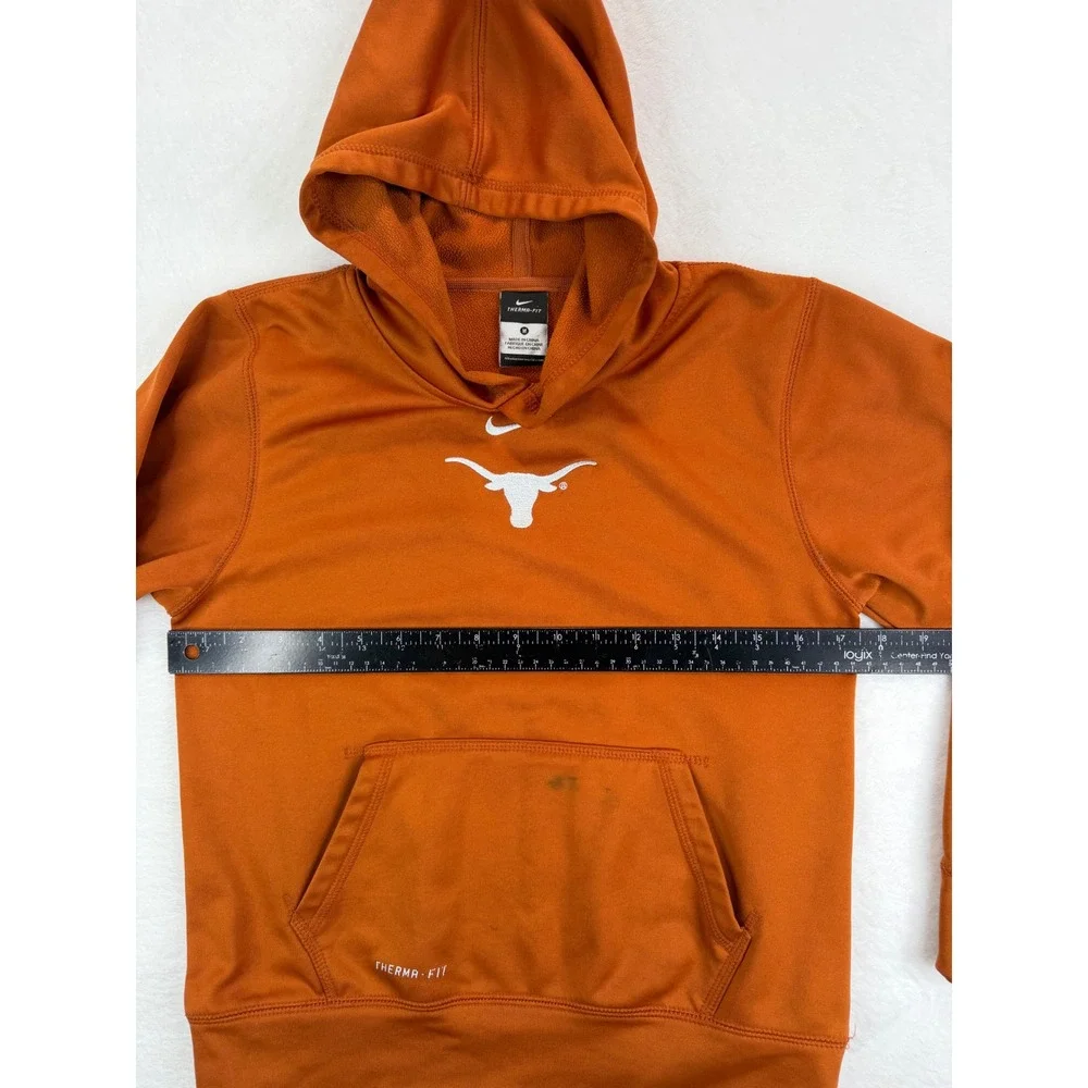 Nike Kids Texas Longhorns Therma-FIT Pullover Hoodie Burnt Orange Medium