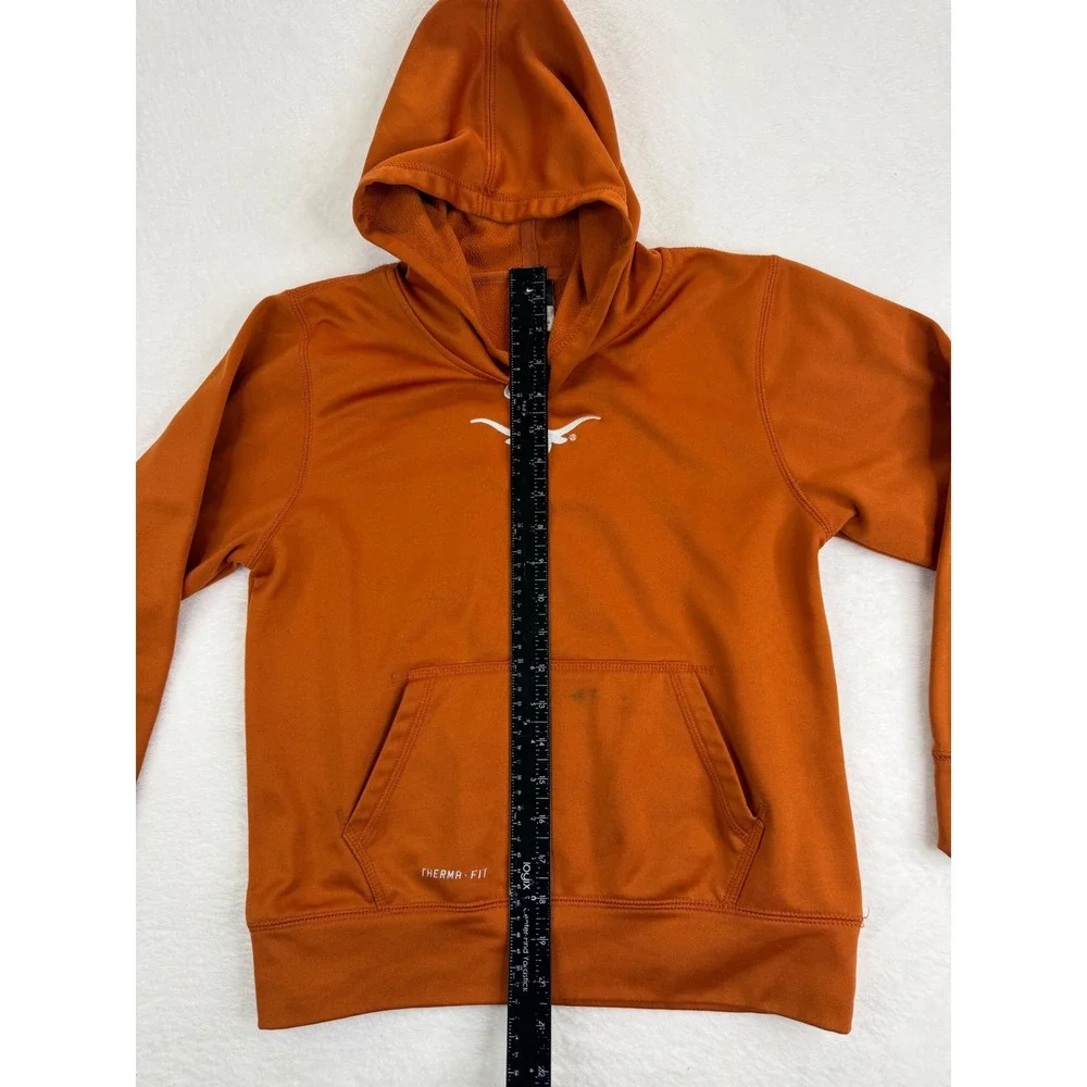 Nike Kids Texas Longhorns Therma-FIT Pullover Hoodie Burnt Orange Medium