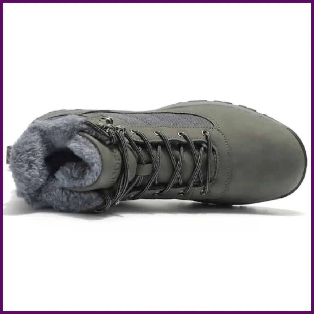 Men's Olive Green Insulated Hiking Boots