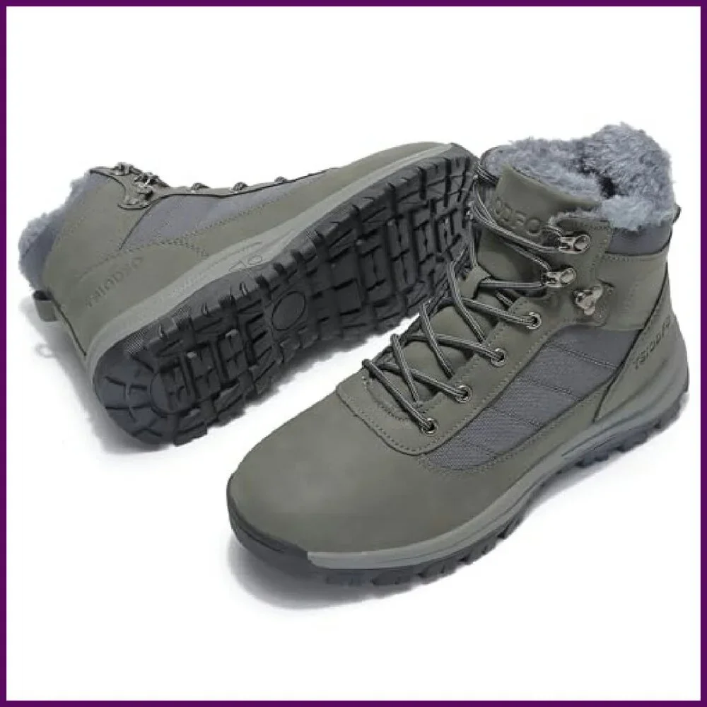Men's Olive Green Insulated Hiking Boots