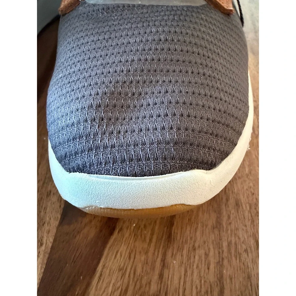 OluKai Mio Li Mens 12 Charcoal Burnt Terracotta Mesh Leather Sneakers 10440-PVVV