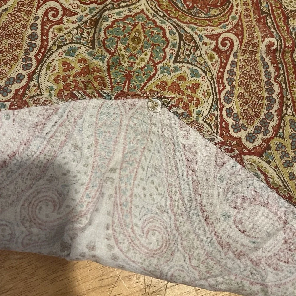 Waverly Home‎ Classics Swept Away Valance Pointed Yellow Paisley 50x20