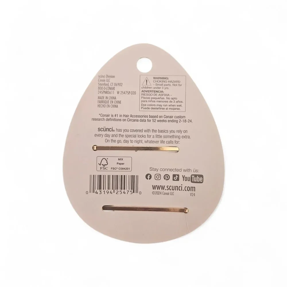 Scunci Bunny Rabbit Bobby Pins - 2 Sets