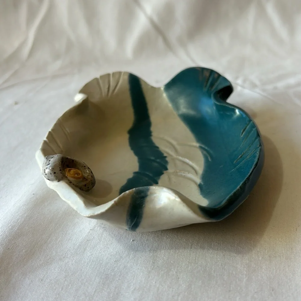 Pottery Fish Shaped Soap Dish Handmade