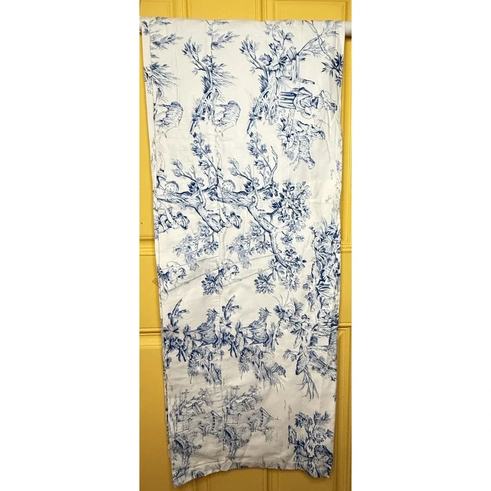 Set Of 3 Valance Curtains Curtains Classic Toile De Jouy French Countryside Euro
