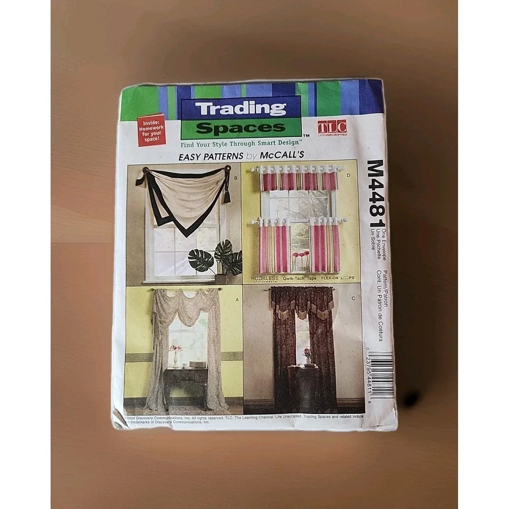 VTG McCall's M4481 Trading Spaces TLC Window Essentials Curtains Valances Easy