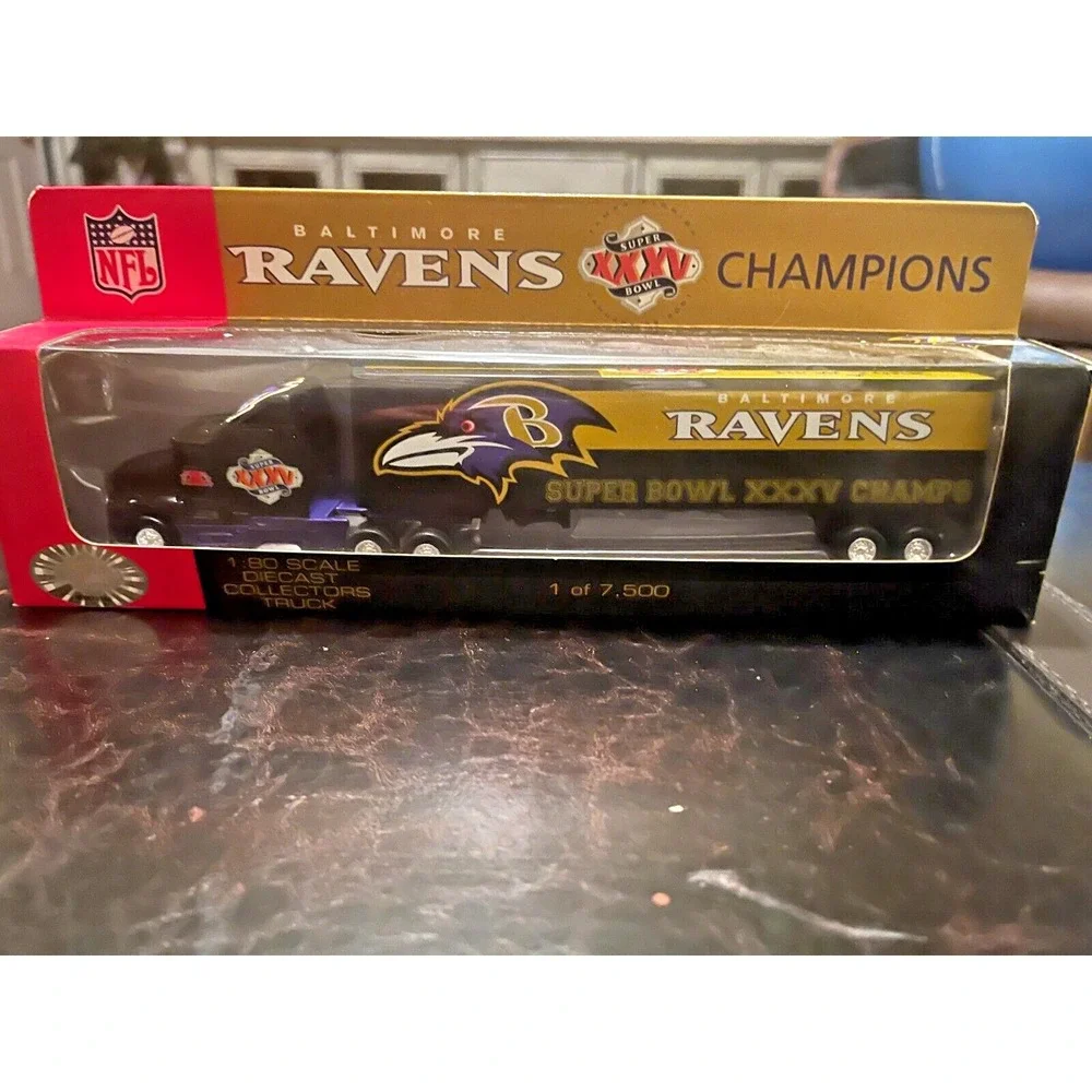 Baltimore Ravens 2001 Super Bowl 35 diecast tractor trailer/semi