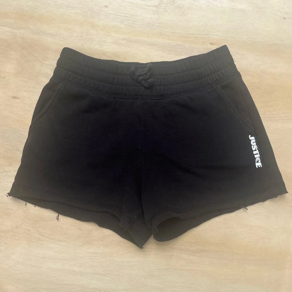Kids Girls Justice Black Shorts Size Medium