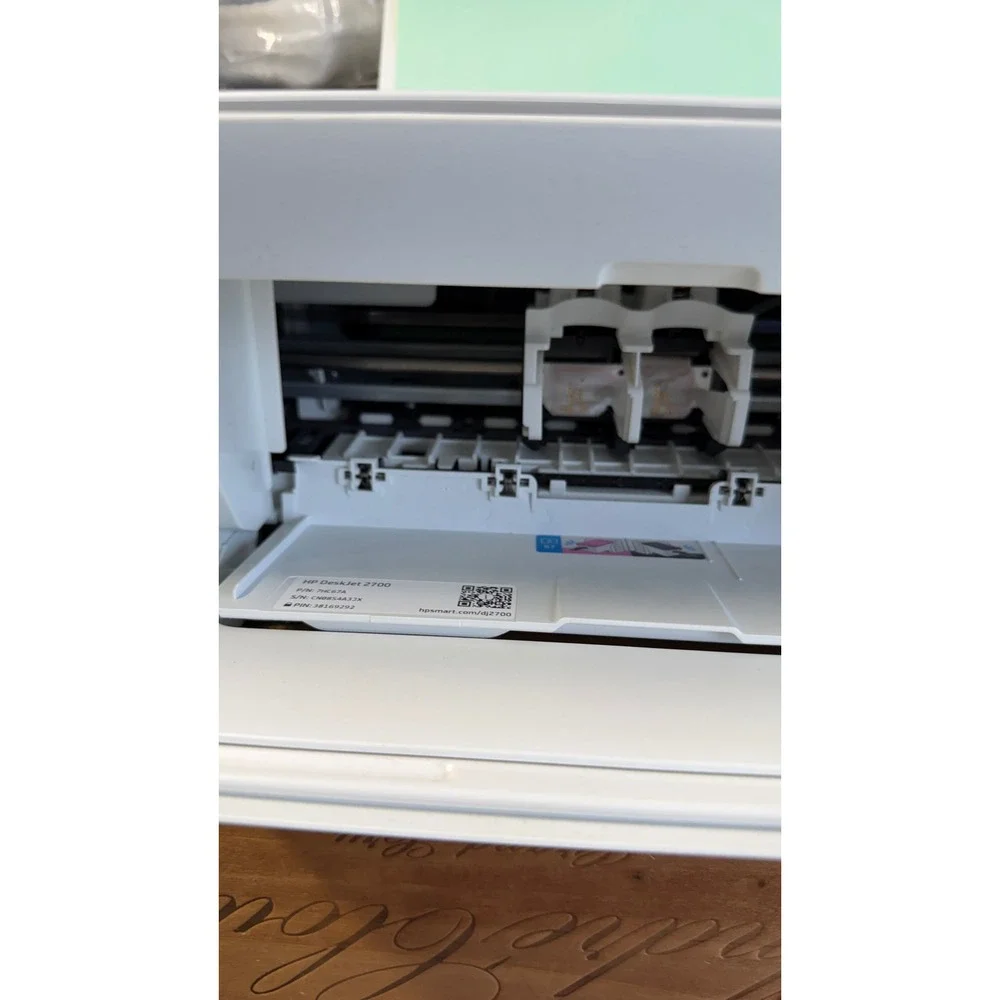 HP DeskJet 2700 All-in-One Wireless Color Inkjet Printer White Grey 7HC67A