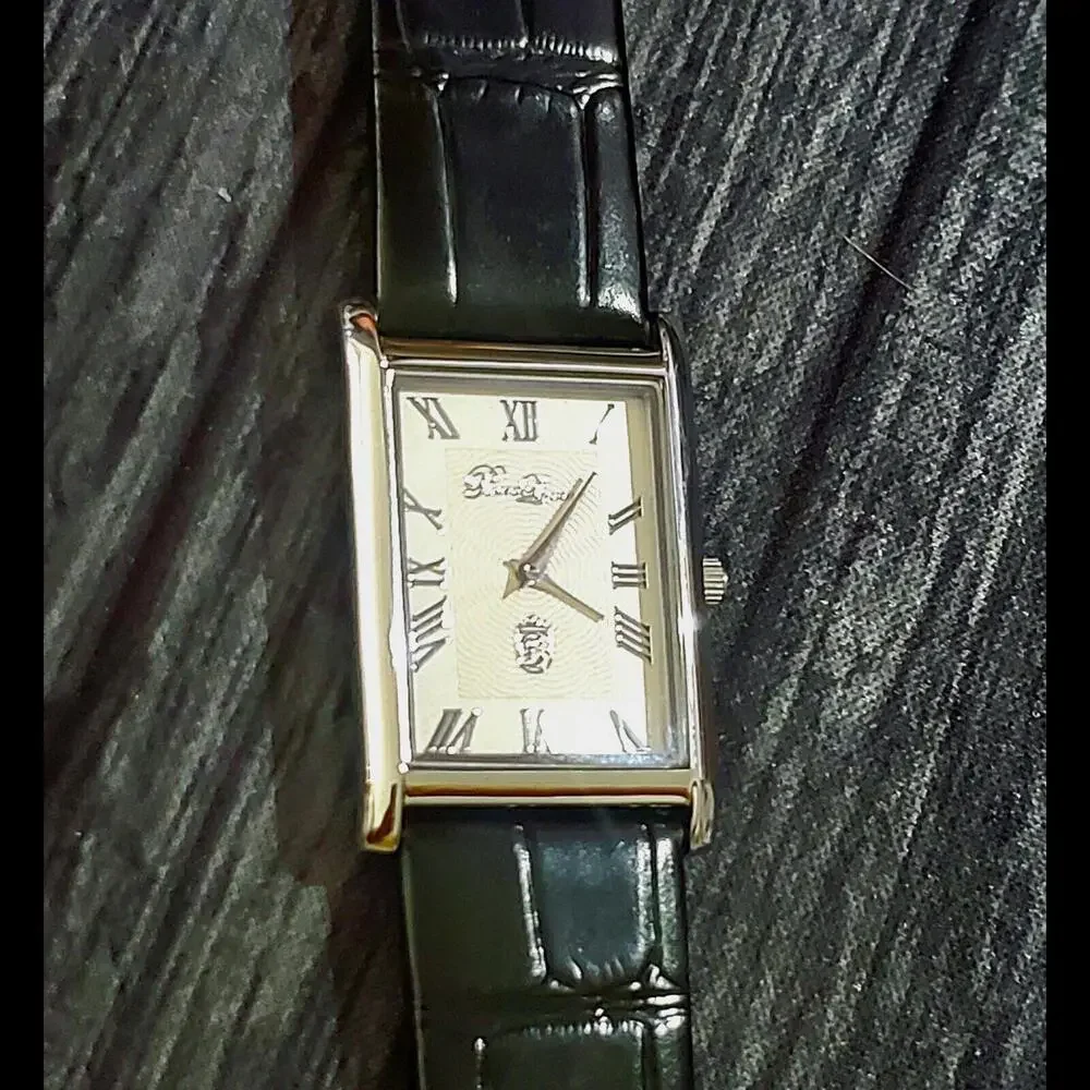 Pierre Lucerne Seiko Y120 Mens SQ Tank Watch Roman‎ Wave Dial