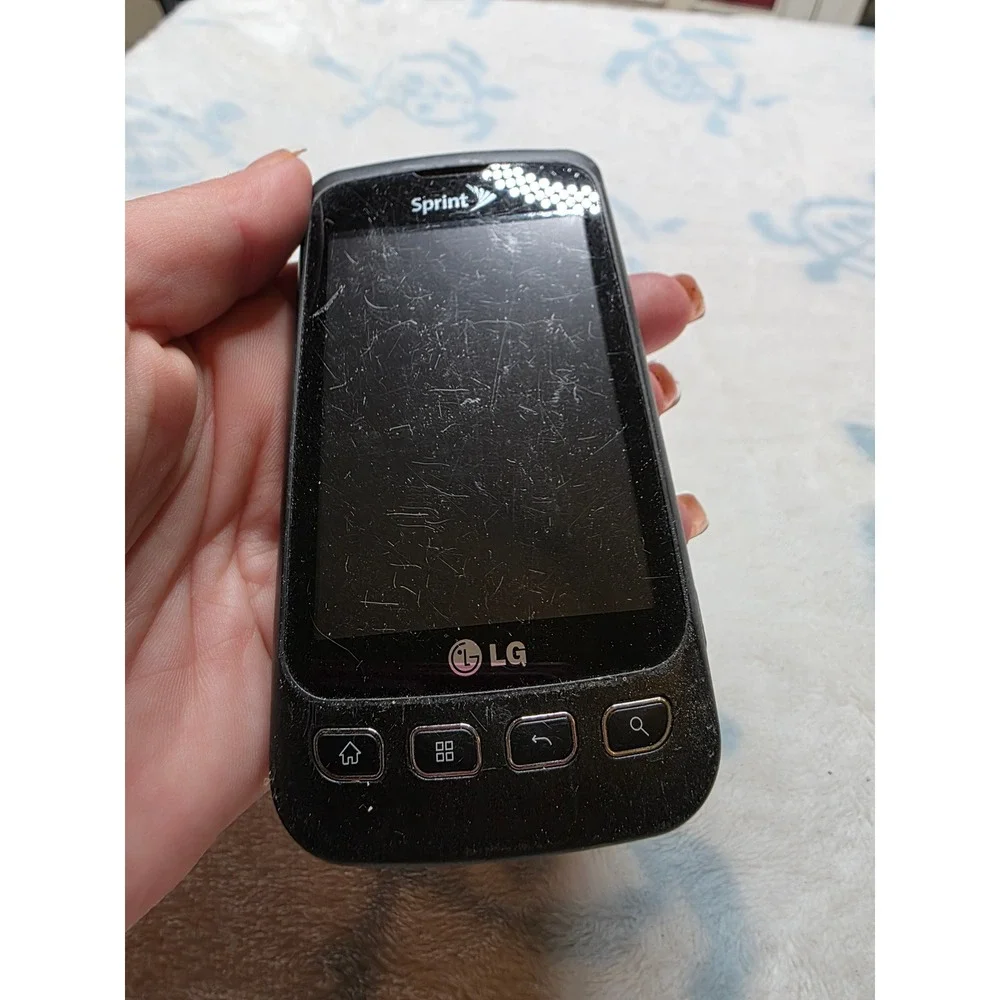 LG Optimus S LS670 Sprint Android Smartphone Black 3.2MP Camera Vintage‎