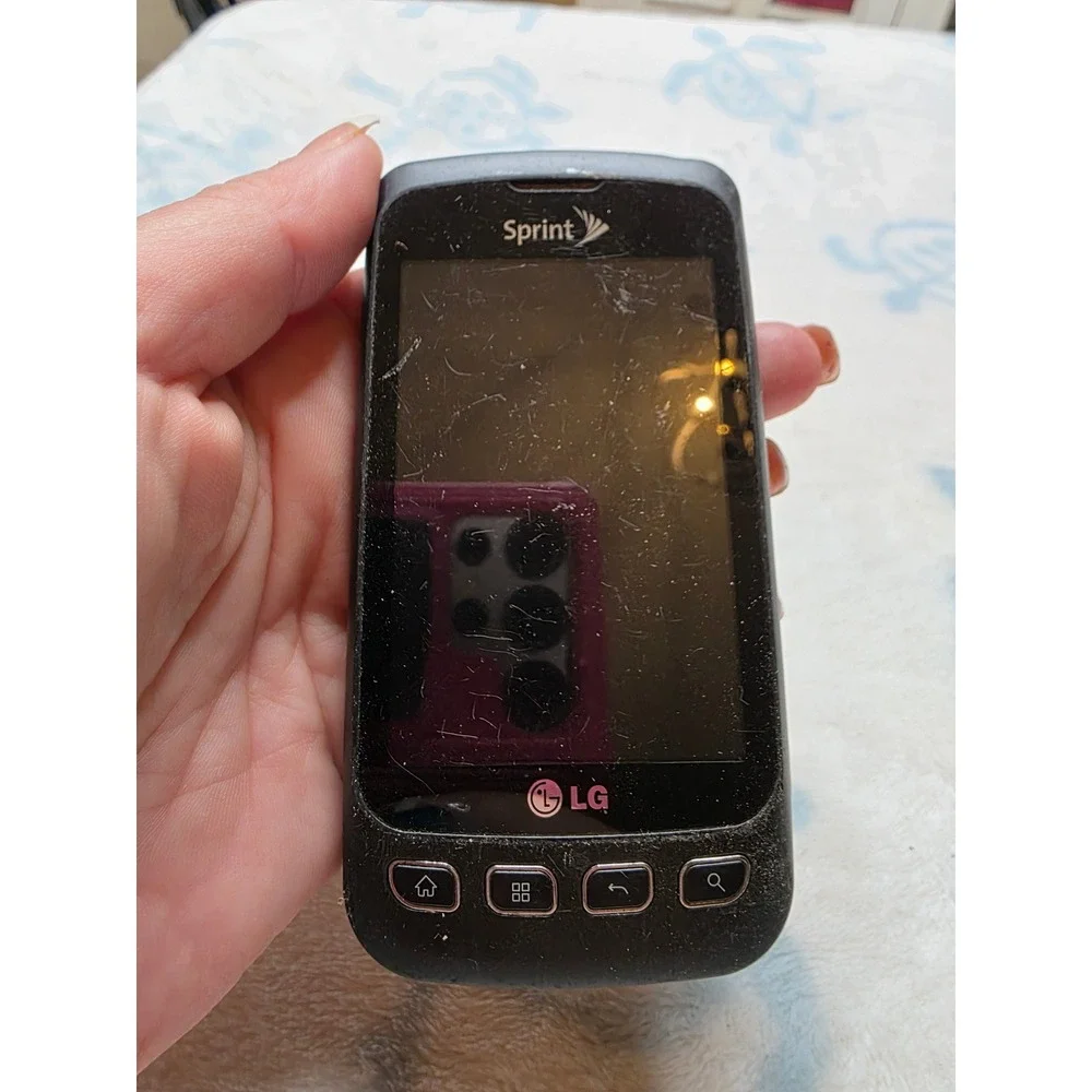 LG Optimus S LS670 Sprint Android Smartphone Black 3.2MP Camera Vintage‎